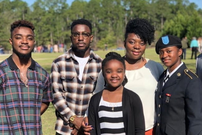 Jennifer Winston with her four children