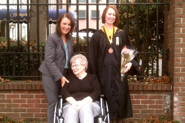 Ashley Kelly with her Mom and grandmother.
